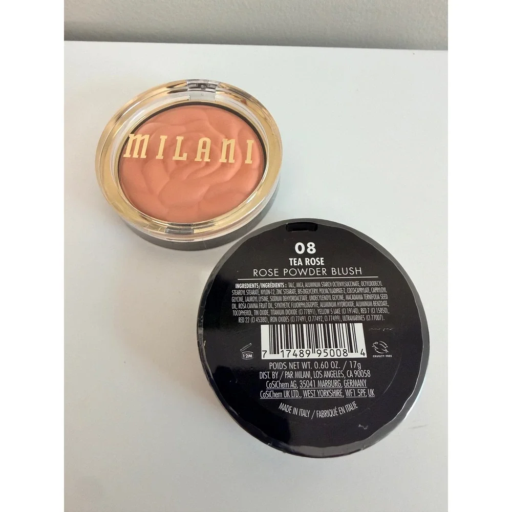 Milani Rose Powder Blush Women 0.60oz 08 Tea Rose Matte Lot of 2 NWT